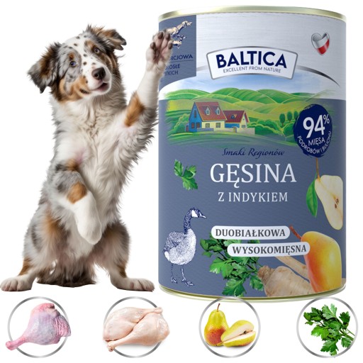 BALTICA mokré krmivo pre psov HUS A TURECKO bezobilná hruška prémiová 400g