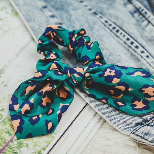 HAIR RUB, leopard SCRUNCHIE, froté šatka