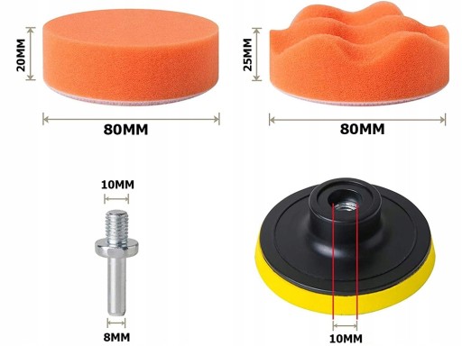 SADA HUBKOVÝCH LEŠTIČOV DO VRTAČKY LEŠTIČKA NA LEŠTENIE 80mm