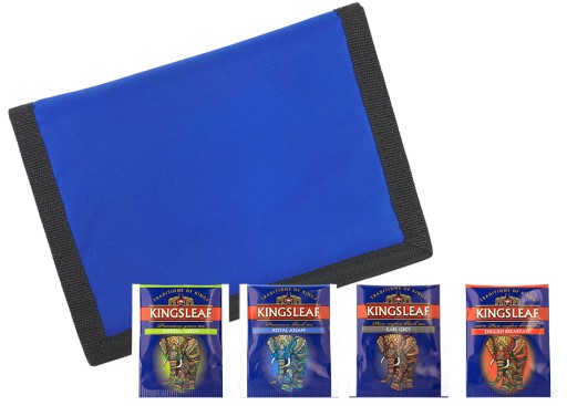 Čajový set Kingsleaf 4 PRÍCHUTÍ zelená čierna PEŇAŽENKA modrá DARČEK