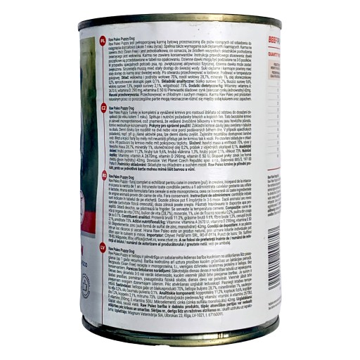 RAW PALEO PUPPY Mokré krmivo pre psov Mono Beef 400g
