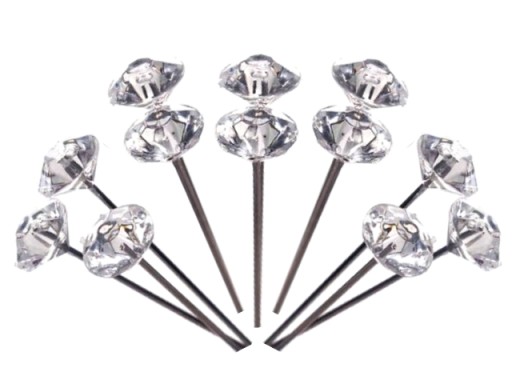 Krištáľové ČELY S DIAMANTOVOU HLAVOU 30mm 100 ks