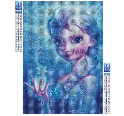 DIAMANTOVÁ VÝŠIVKA Diamantová maľba Diamantová mozaika pre deti ELSA