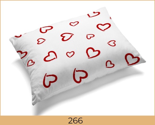 Obliečka na vankúš 70x80cm 100% bavlna vzor: 266 červených srdiečok