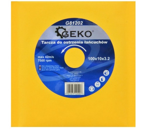 Kamenný kotúč na brúsku reťazí elektrických píl 100x10x3,2 GEKO