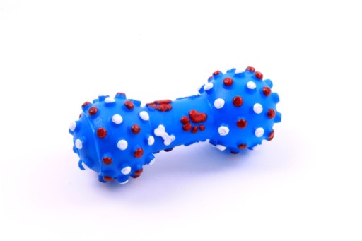 Hračka pre psa Činka SPIKE Guma píska MODRÁ 10,5cm