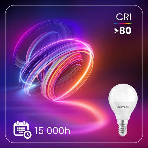 LED žiarovka E14 Ball P40 10W = 75W 1055lm 6500K Cold CCD 180° LUMILED