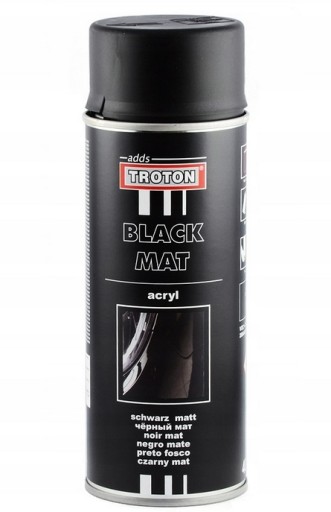 MATNÝ ČIERNY AKRYL SPREJ 400 ml TROTON 48