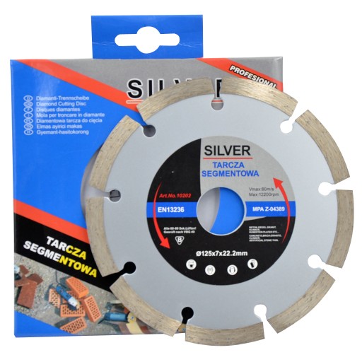 DIAMANTOVÝ DISK - 125x7x22mm - STRIEBORNÝ