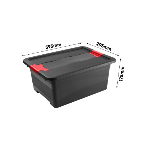 Prepravný kontajner Eckhart, grafitový box, 12L, s vekom