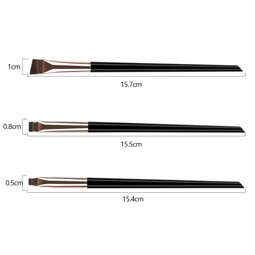 Sada šikmých štetcov na očný make-up, obočie, očné linky a linky Seol hennou
