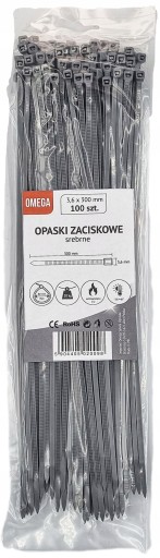 SVIEČKOVÉ VIAZAČKY STRIEBORNÉ PÁSKY 100 KS 3,6x300