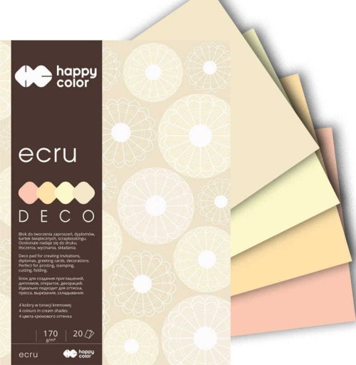 DECO BLOCK TECHNICAL FAREBNÝ PAPIER krémový ECRU A4
