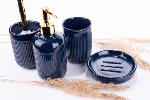 MYDLOVKA KÚPEĽŇOVÝ STOJAN NA MYDLO, MODRÝ, PRAKTICKÝ, ELEGANTNÝ