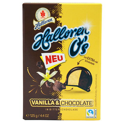 Halloren Wanilla Čokoládové guličky čokoládové s vanilkou 125g