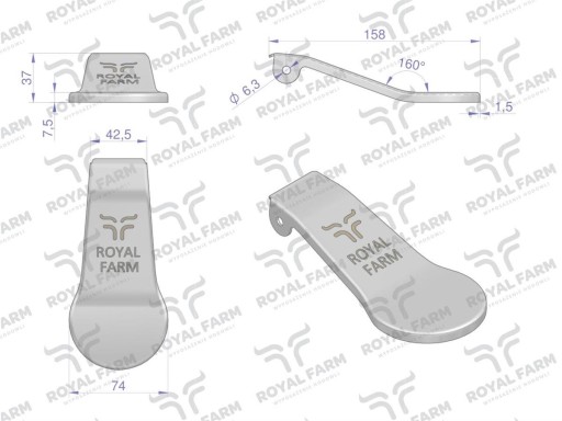 Nerezový vodný jazyk RF-20909015 RF-20909025 ROYAL FARM, RF-20