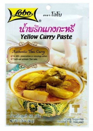 LOBO Spice Paste Yellow Fresh Yellow Curry pasta bez konzervantov 50g