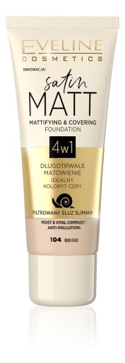 Eveline Satin Matt Facial Foundation (104) 30 ml