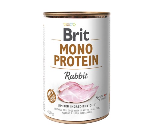BRIT MONO PROTEIN RABBIT mokré krmivo králik 400g