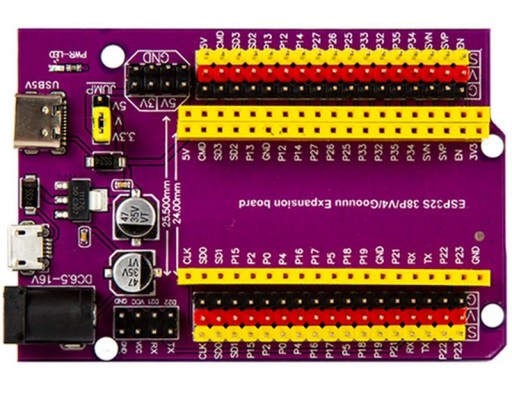 PROTOTYPOVÁ DOSKA PRE ESP32 USB-C USB MICRO SHIELD EXTENSION BOARD
