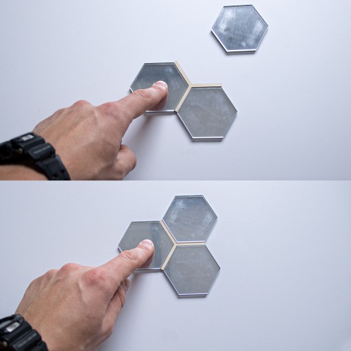Nalepovacie zrkadlá na stenu Hex FOR DIY 3D ART