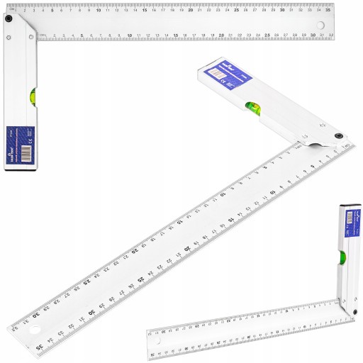 HLINÍKOVÁ UHĽOVÁ HVIEZDA S LEVEL TESAŘSKÝM PRAVIDLOM PRAVIDLO MERY 350 mm