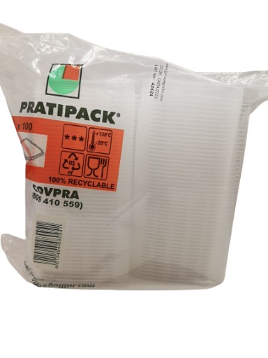 Opätovne použiteľné veko pre obdĺžnikové nádoby! BEZ POPLATKU BDO! 100 ks.