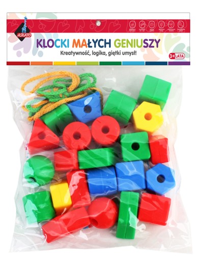 MALÝ GÉNIUS BLOK VEĽKÉ KORÁLKY NA NAVNÚKOVANIE - 22 PRVKOV