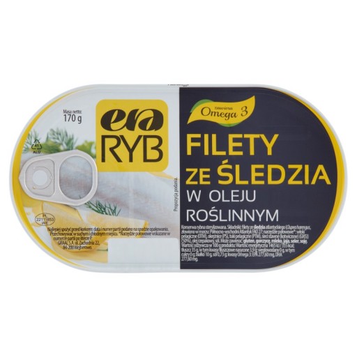 Era Ryb Filety zo sleďa v rastlinnom oleji 170 g