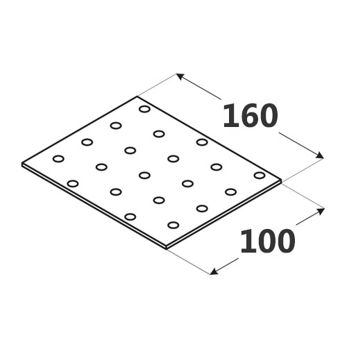 PP36 PERFOROVANÝ PLOCHÝ KONEKTOR 100x160 OCY