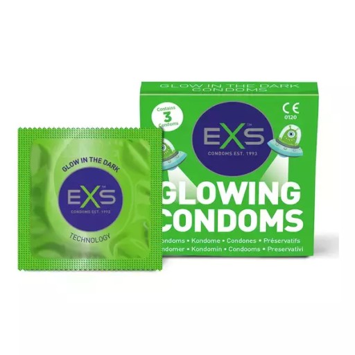 Kondómy Glow in the Dark - EXS 3 kusy