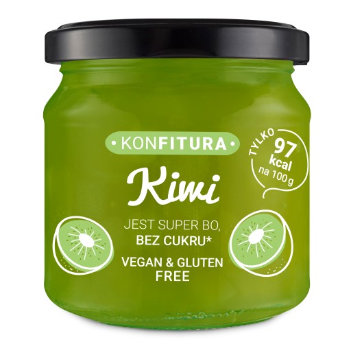 Kiwi džem bez cukru, zdravá, nízkokalorická diéta, 190 g Devaldano