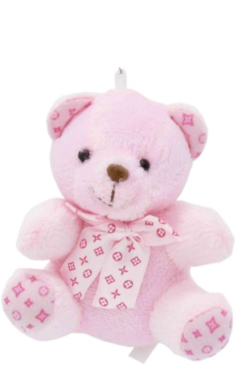 Prívesok MEDVEĎ MASKOT S MAŠĽOU, KRÚŽOK NA KĽÚČENKU, 10 cm