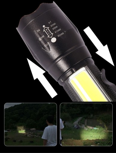 VEĽMI VÝKONNÁ LED TAKTICKÁ VOJENSKÁ ZOOM BATERKA