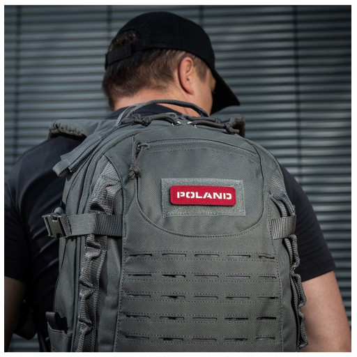 PATCH POLAND LASER suchý zips M-Tac 25x80 RED FLUO