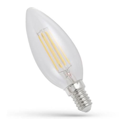 LED COG E14 4W WW teplá sviečková žiarovka Spectrum