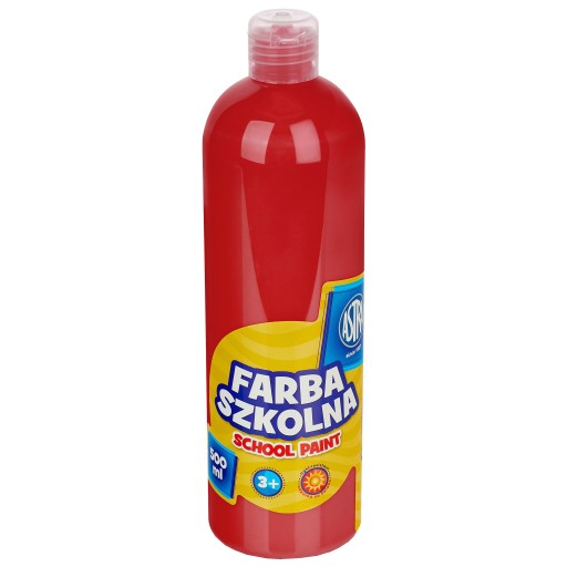 ČERVENÁ ŠKOLSKÁ FARBA NA PLAKÁT VO FĽAŠI 500 ML (0,5 litra) ASTRA