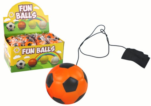 PU futbal s gumou Jojo na skákanie, 6 cm, oranžová