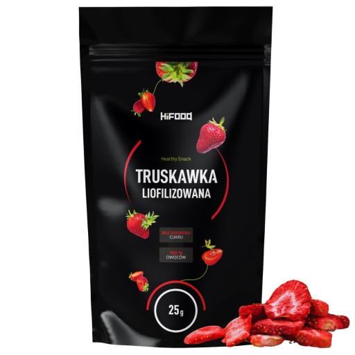 Lyofilizované jahody 25g HiFOOD PREMIUM PLÁTY
