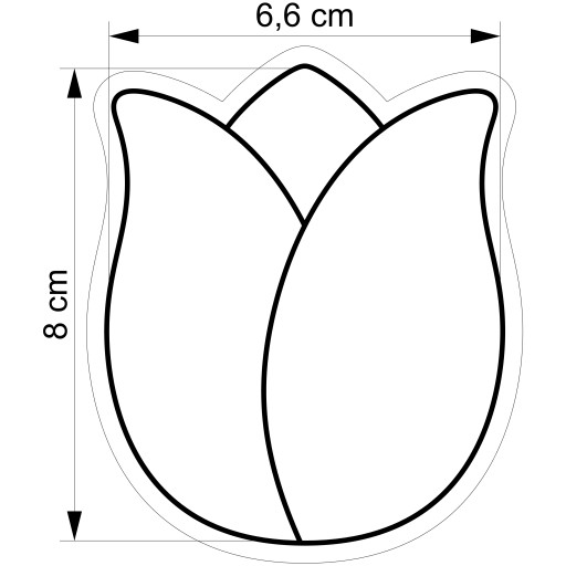 VEĽKONOČNÁ forma Vykrajovačka na perníky EASTER Flower Tulip 8cm