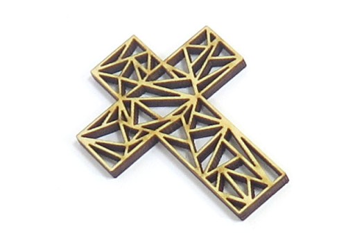 GEOMETRICKÝ DEKOR KRÍŽOVÝ KRÍŽ 60x42mm QE82