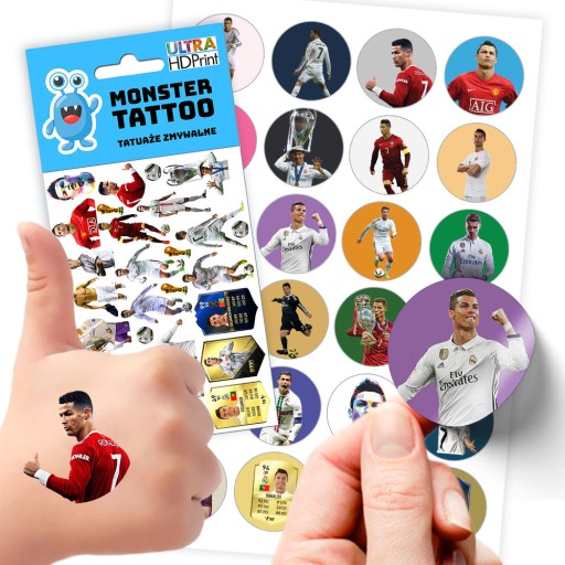 MEGA SADA NÁLEPOK + TETOVANIE CRISTIANO RONALDO C