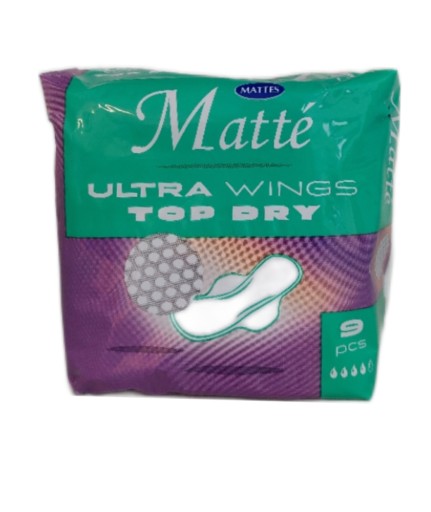 Matte Ultra wings Top Dry hygienické vložky 9 ks.
