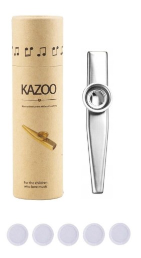 KAZOO METAL STRIEBORNÉ + Púzdro + 5 BEZPLATNÝCH MEMBRÁN