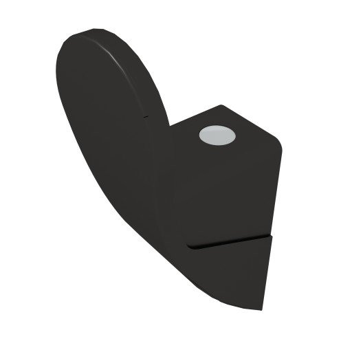 Ola jednoduchý vešiak, zamak, skrutkovaný nikel