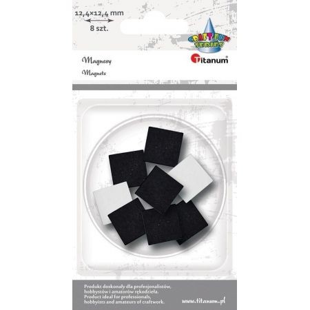 Štvorcové čierne kreatívne samolepiace magnety