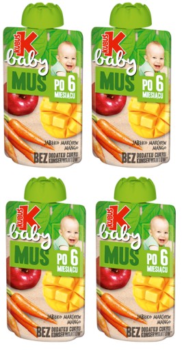 Kubuś Baby Mousse po 6 mesiacoch jablko mrkva mango 100g