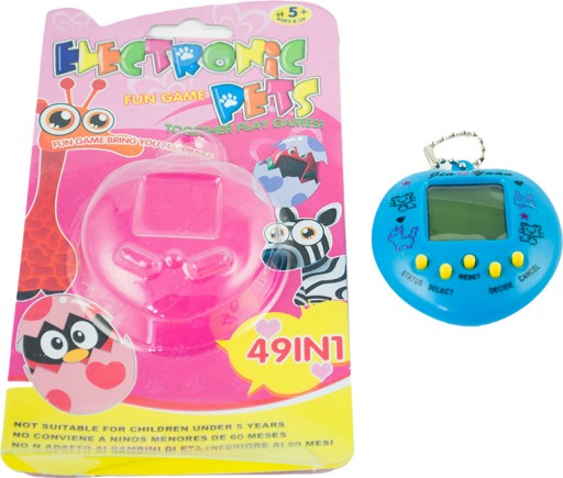 Hračka Tamagotchi, elektronická hra, 49 v 1, modrá