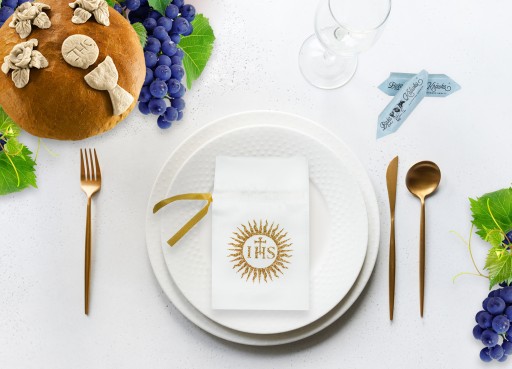 IHS COMMUNION TAŠKY Ďakujem za hostí, WHITE