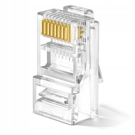 50 x INTERNETOVÁ ZÁSTRČKA RJ45 8P8C ZLAT